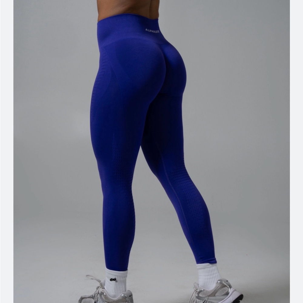 Alphalete Amplify Seamless Royal Blue High-Waist Leggings Small